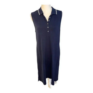Lands’ End Navy Blue Sleeveless Polo Dress Size‎ Medium (10-12)